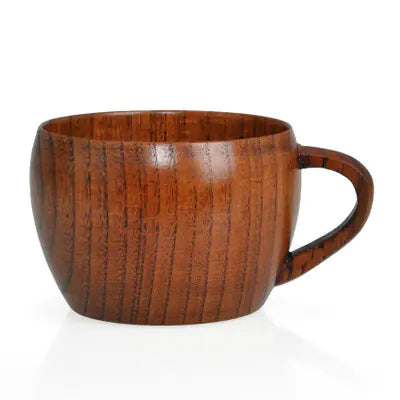 Lacquered Wooden Tea and Coffee Cup Set